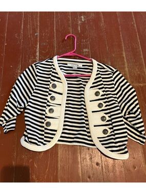 Forever 21 Black & White Striped Top